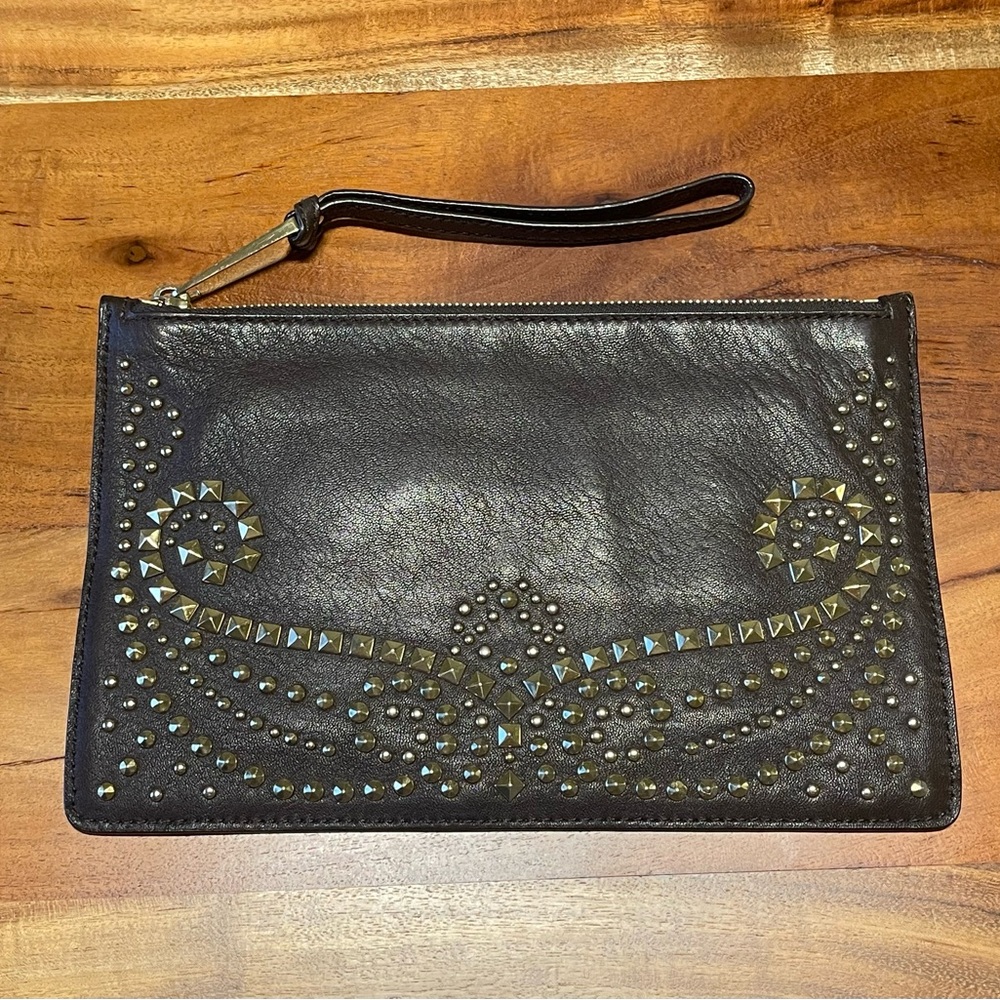 ✨ Michael Kors Gold Studded Leather Wristlet ✨